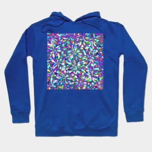 Purple Splashes Digital Fluid Art Design Hoodie